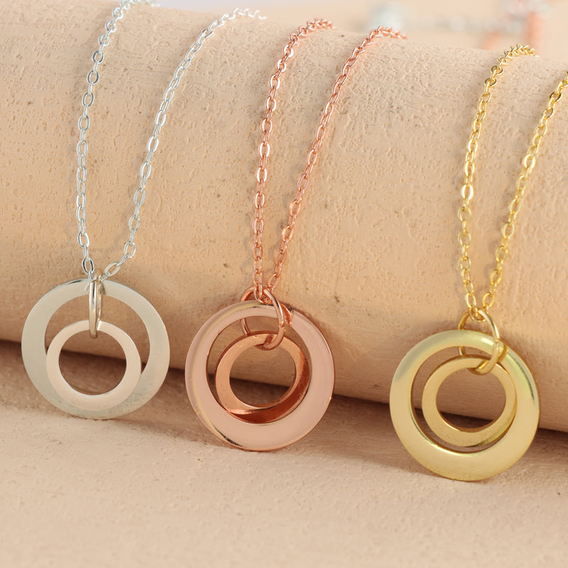 Rose Gold Geometric Pendant Necklace