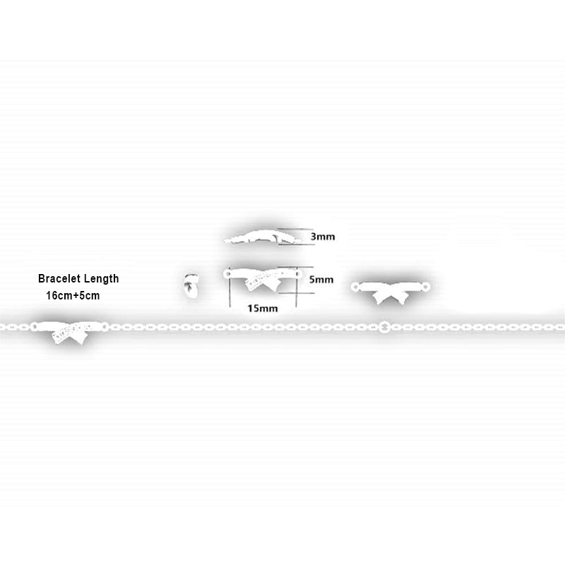 925 Sterling Silver Alphabet Bracelet - Minimalist Geometric Jewelry