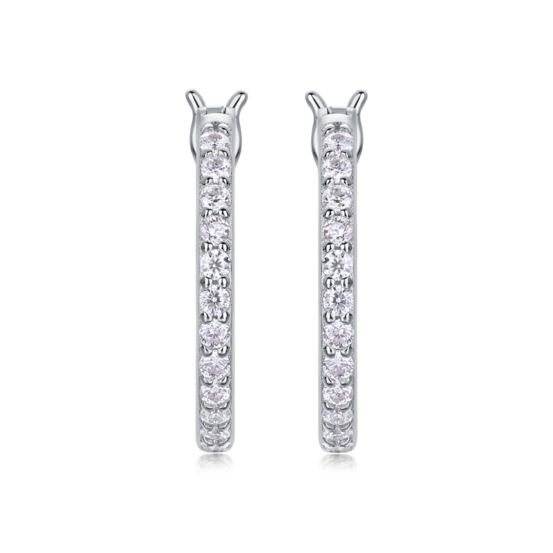 925 Silver Moissanite Stud Earrings for Women