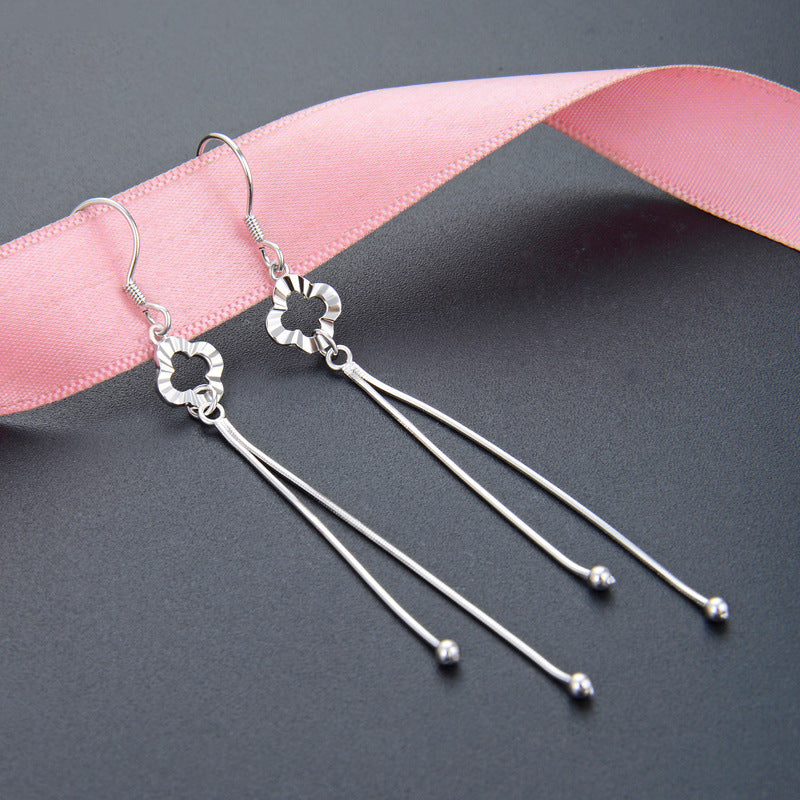 925 Sterling Silver Ruyi Hoop Earrings - 1.8g Minimalist Chinese Style Earrings for Women