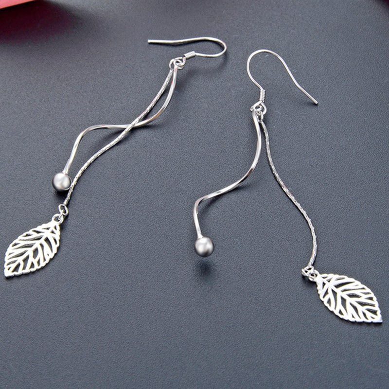 925 Sterling Silver Vintage Ruyi Hoop Earrings - 2.3g Retro Chinese Style Earrings for Women