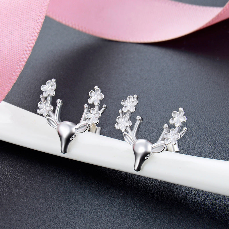 925 Sterling Silver Zodiac Animal Stud Earrings - Korean Style Cute Animal Earrings with Plastic Backs