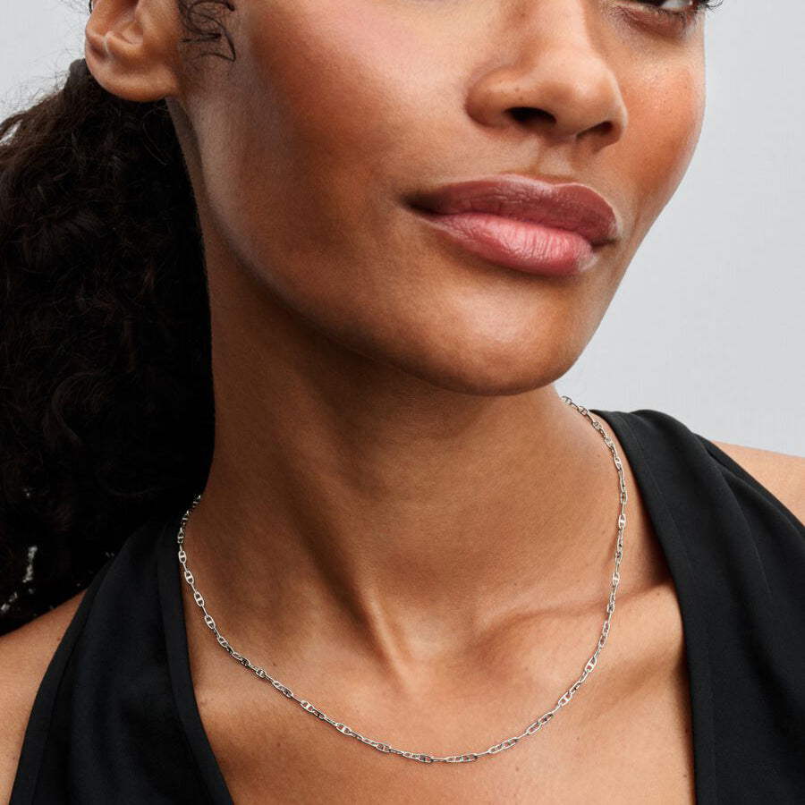 Sterling Silver Anchor Chain Necklace – Nautical Jewelry