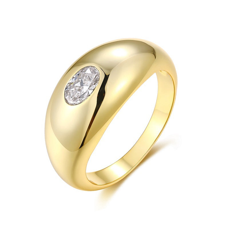 Chic 925 Silver Round Shape Ring