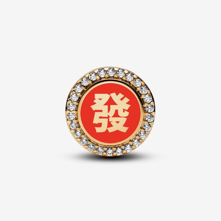 Pavé CZ Fortune Charm
