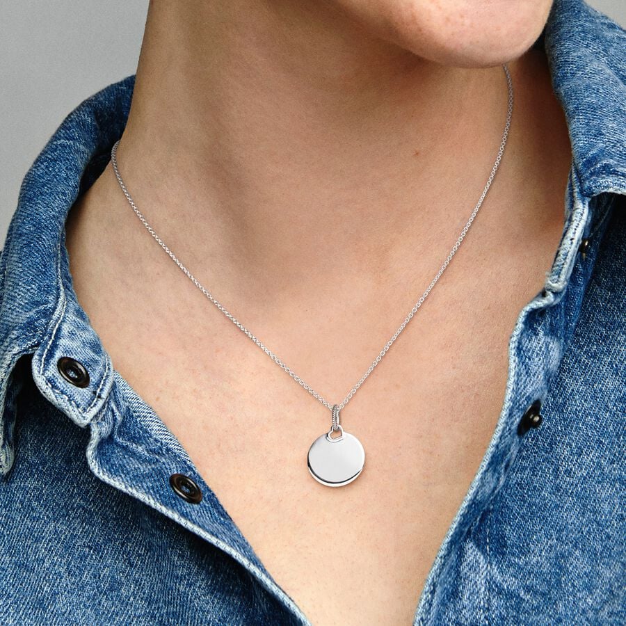 Engravable Round Tag Pendant