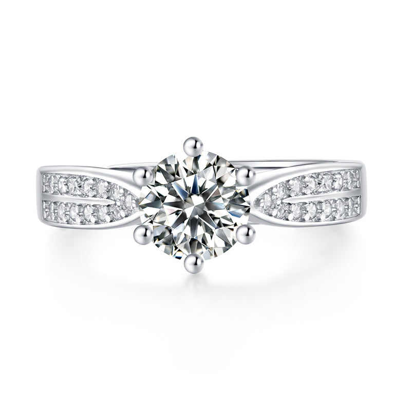 Fashionable Adjustable Ring with Sparkling Stone