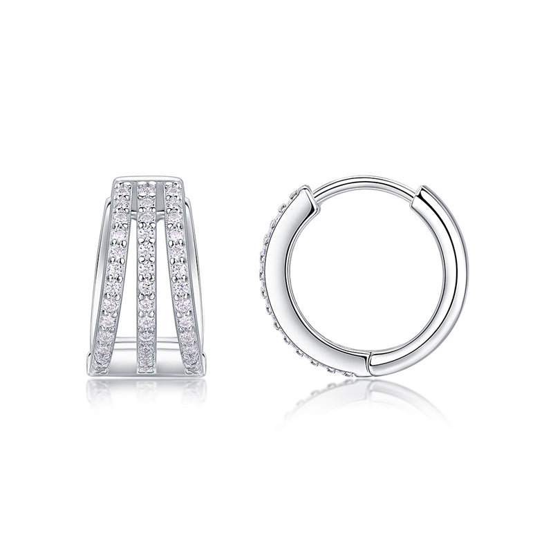 Fashionable Round Moissanite Earrings for Women