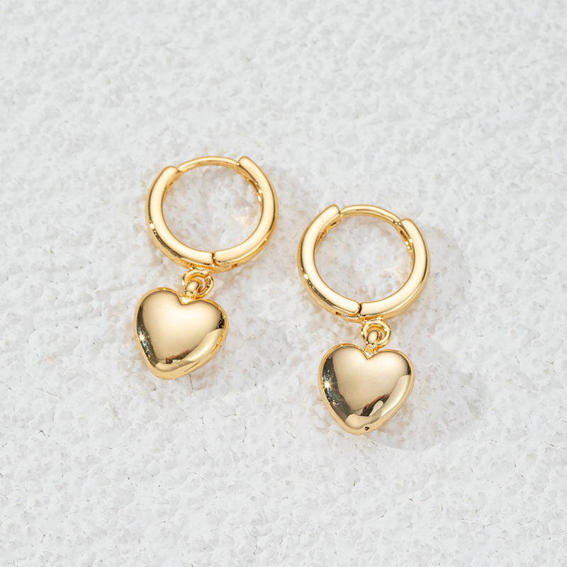 Geometric 18K Gold Plated Stud Earrings - Sweet & Edgy Minimalist Design for Women