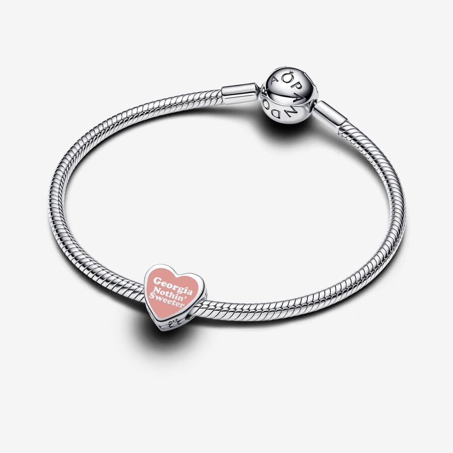 Southern Peach Heart Charm