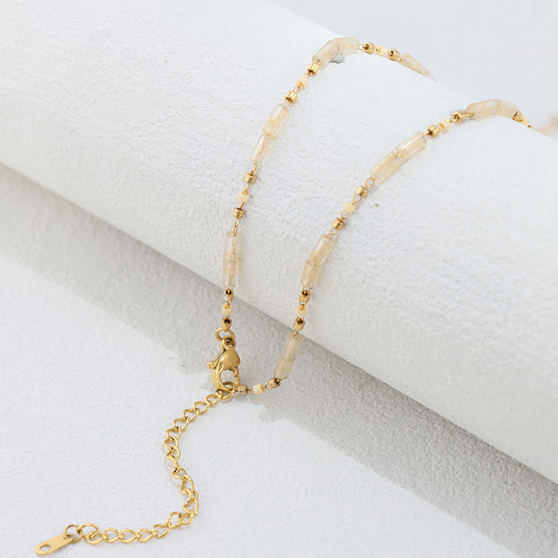 Stainless Steel Gold Geometric Necklace - Elegant Accessory for Women