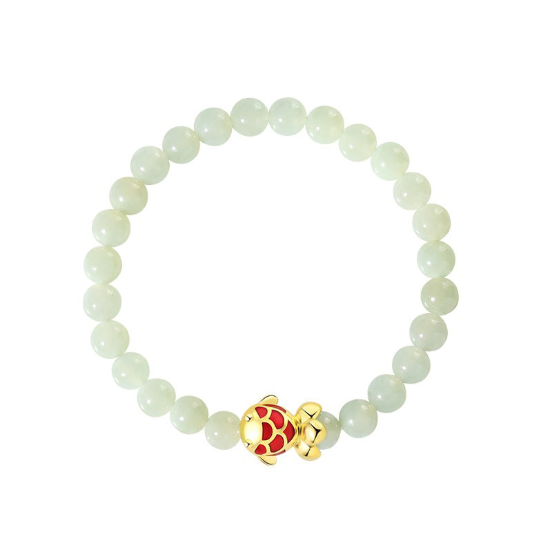 Koi Fish Jade Bracelet925 Silver Vintage Jewelry