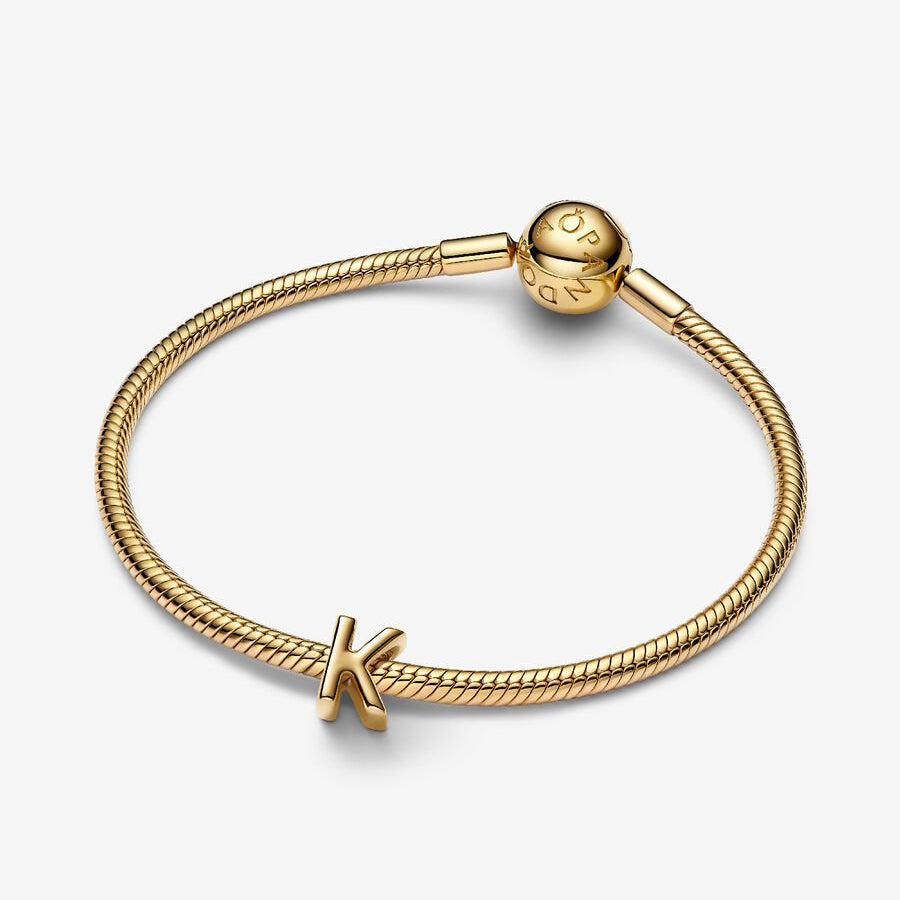 Initial K Jewelry Charm 14K Gold