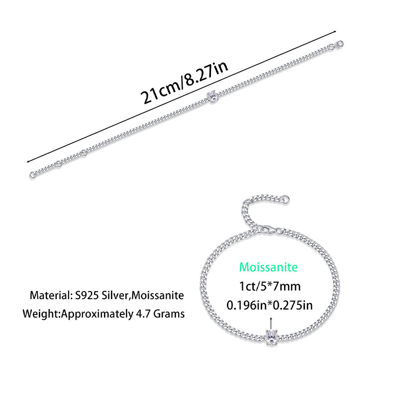Modern Unisex Sterling Silver Bracelet for Commuting and Work