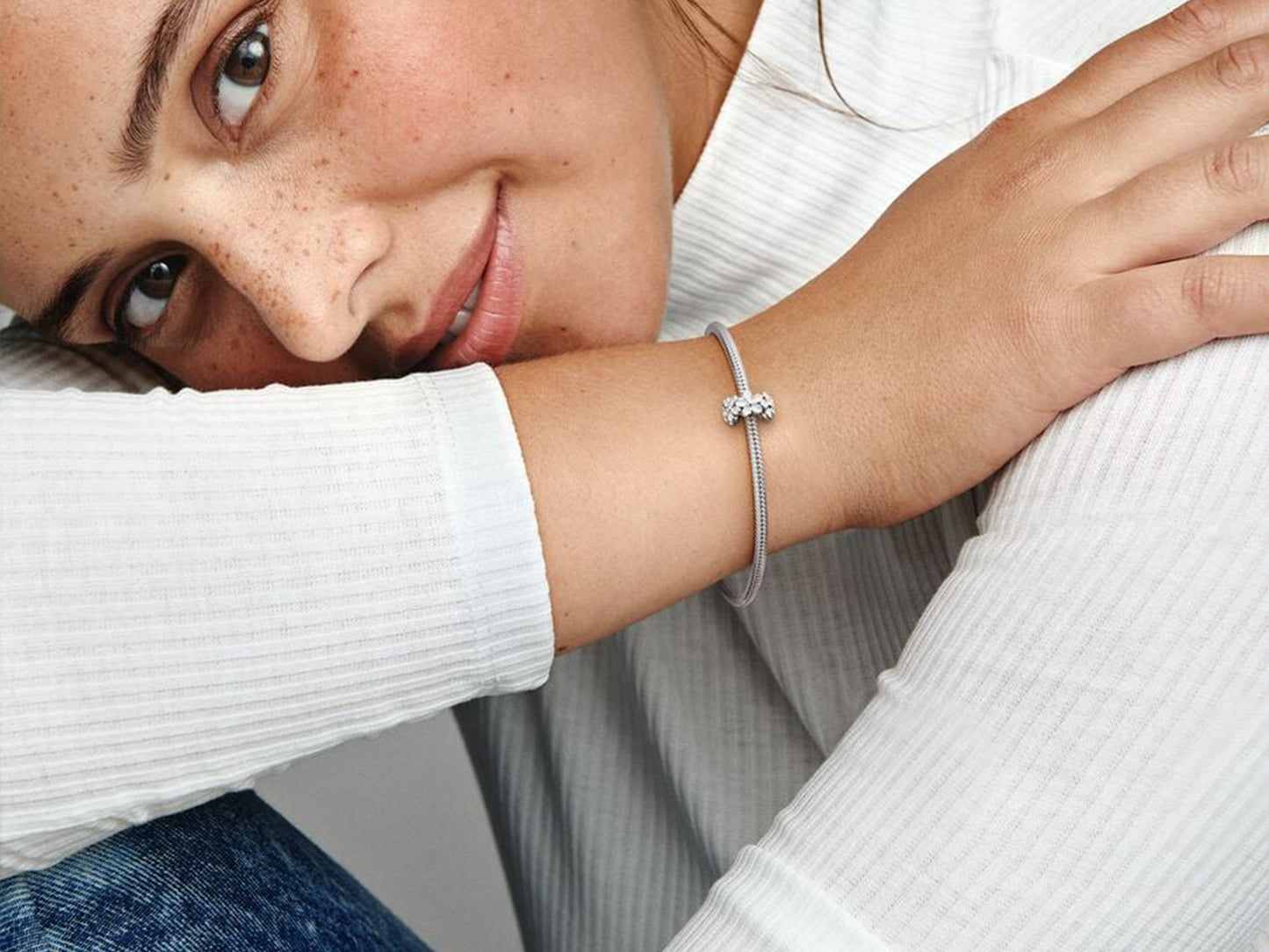 White Daisy Flower Spacer Charm