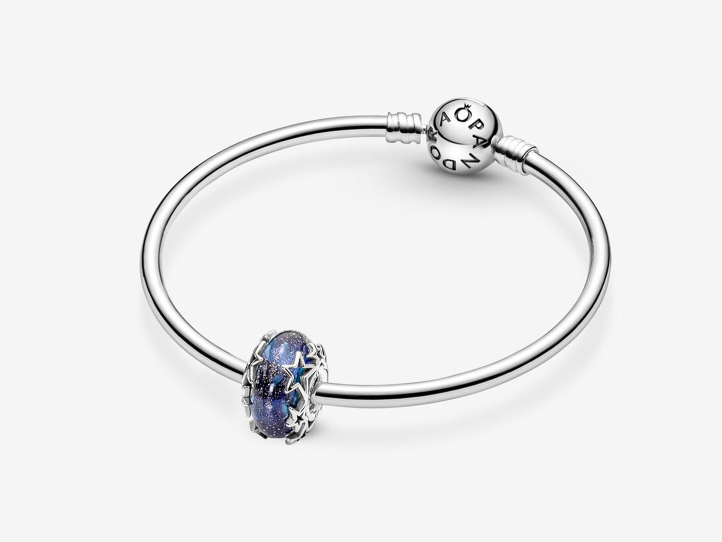 Galaxy Blue & Star Murano Charm