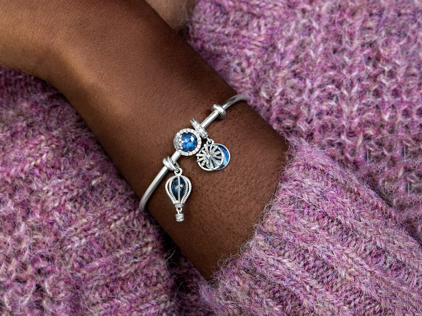 Blue Hot Air Balloon Charm