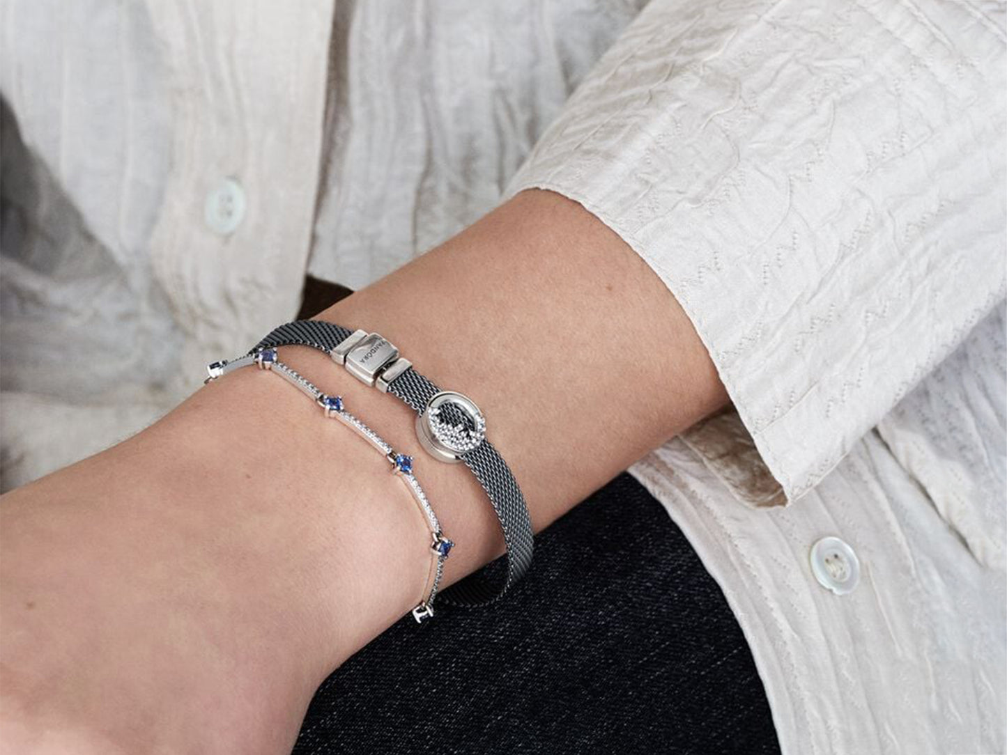 Blue Pave Link Chain