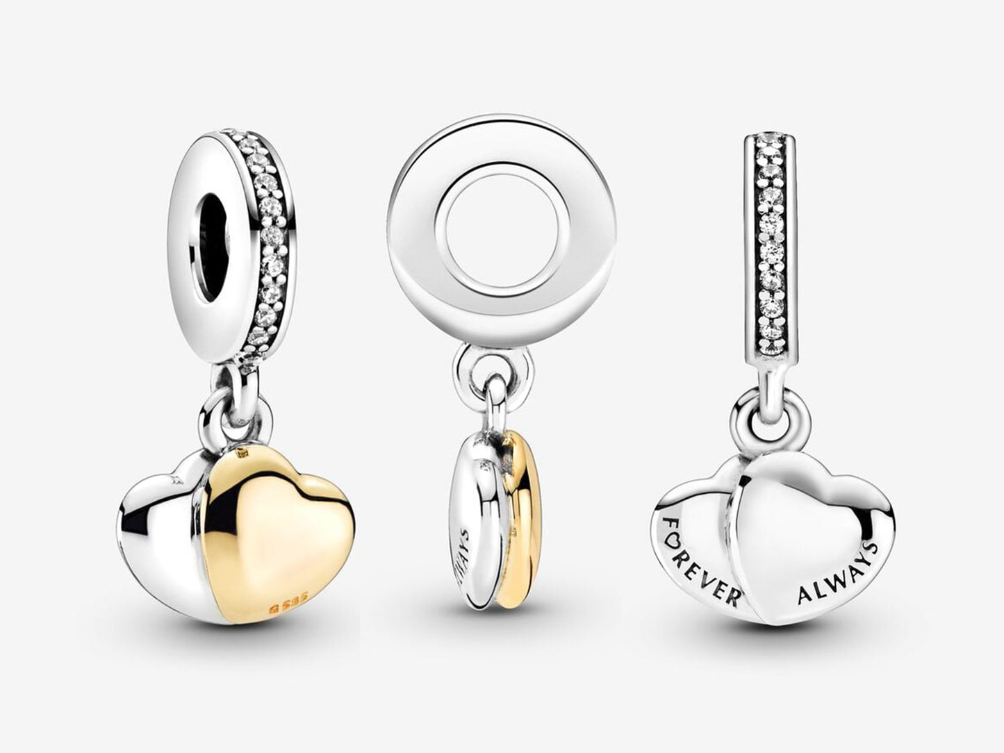 Dual Love Hearts Charm