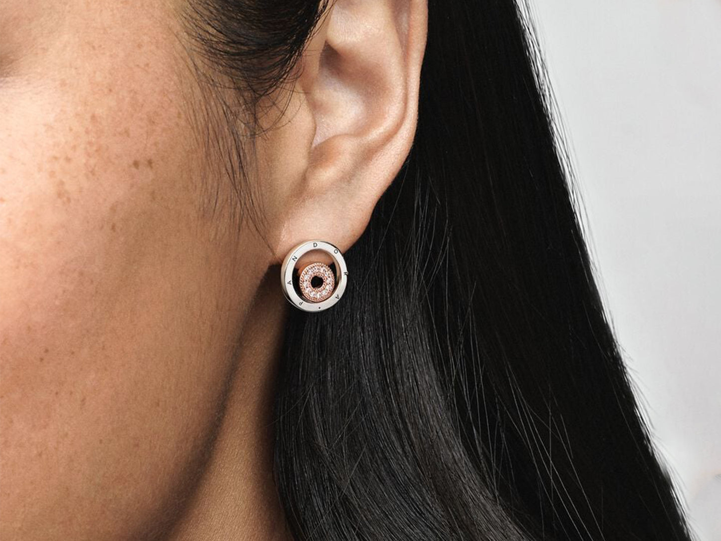 Duo Halo Elegance Stud Earrings
