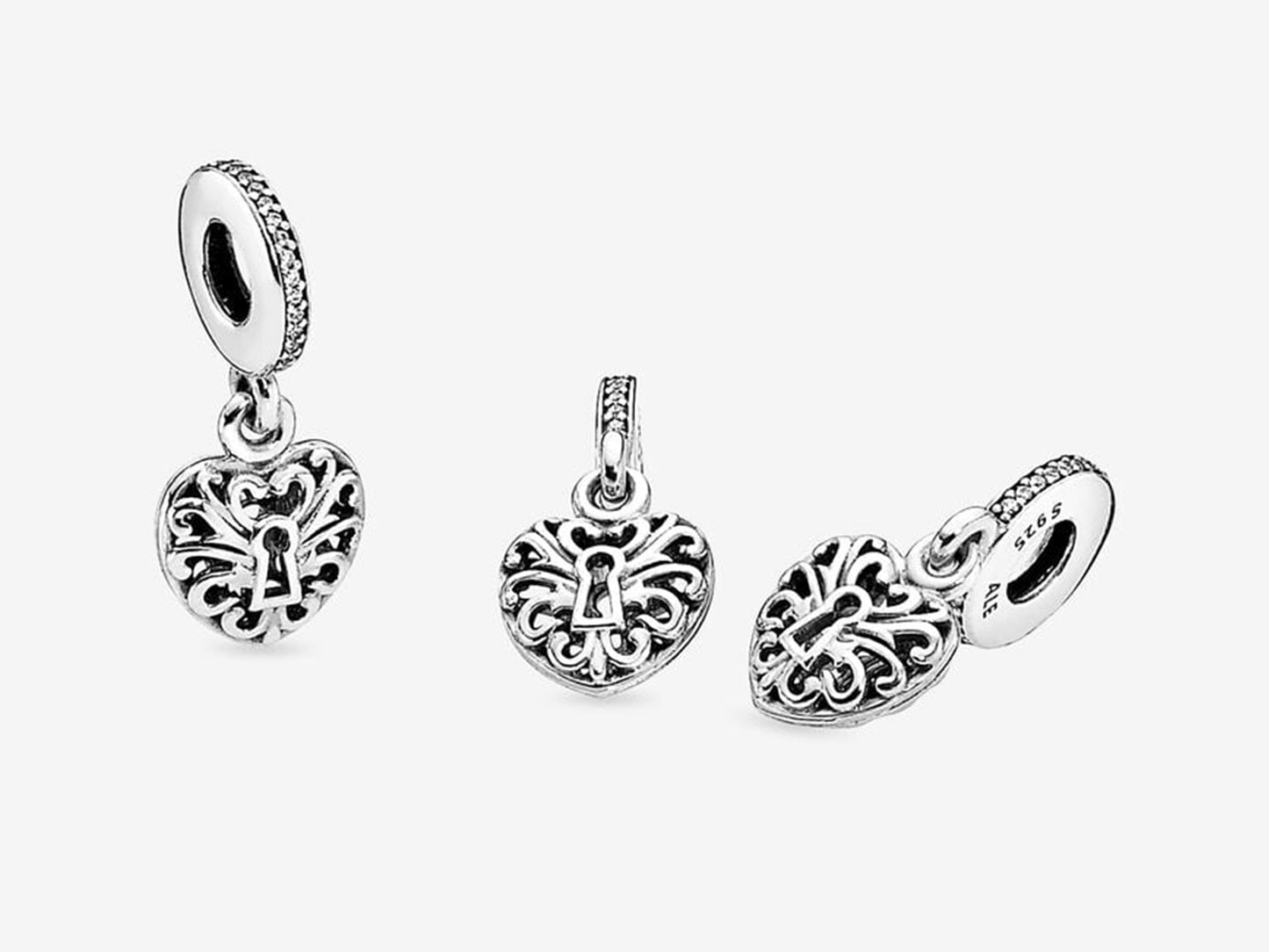 Heart Lock Elegance Charm