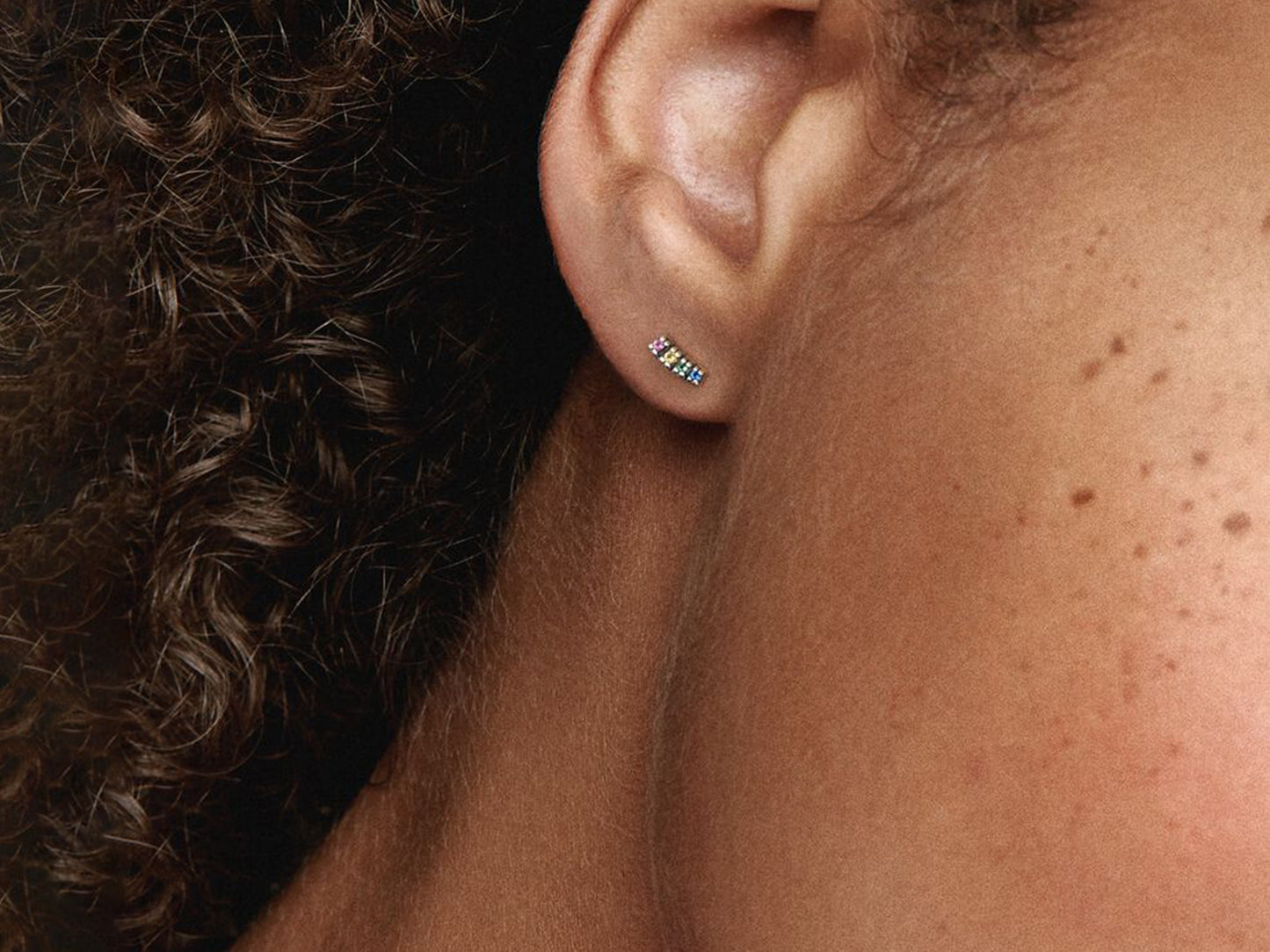 Rainbow Solo Stud Earrings