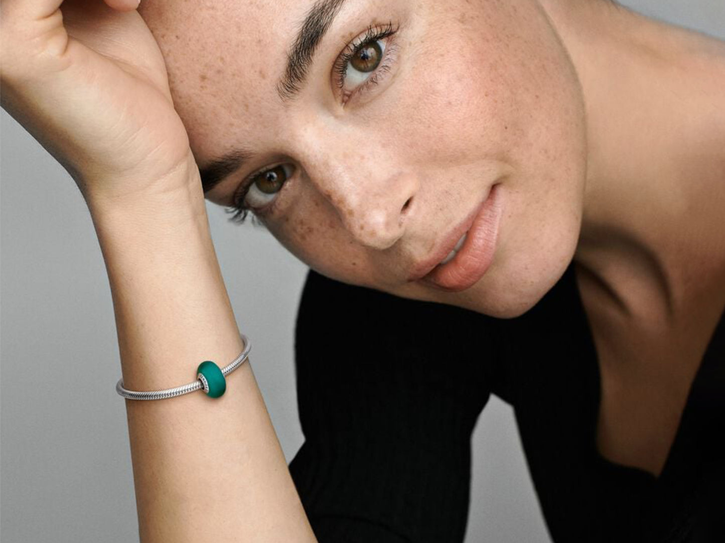 Matte Green Murano Glass Charm