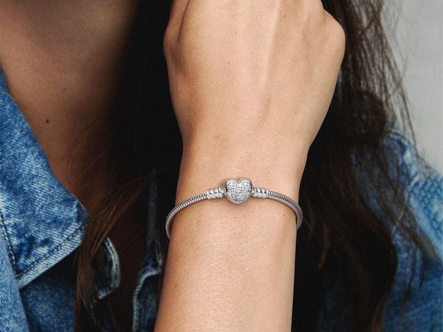 Mickey Silhouette Heart Bracelet