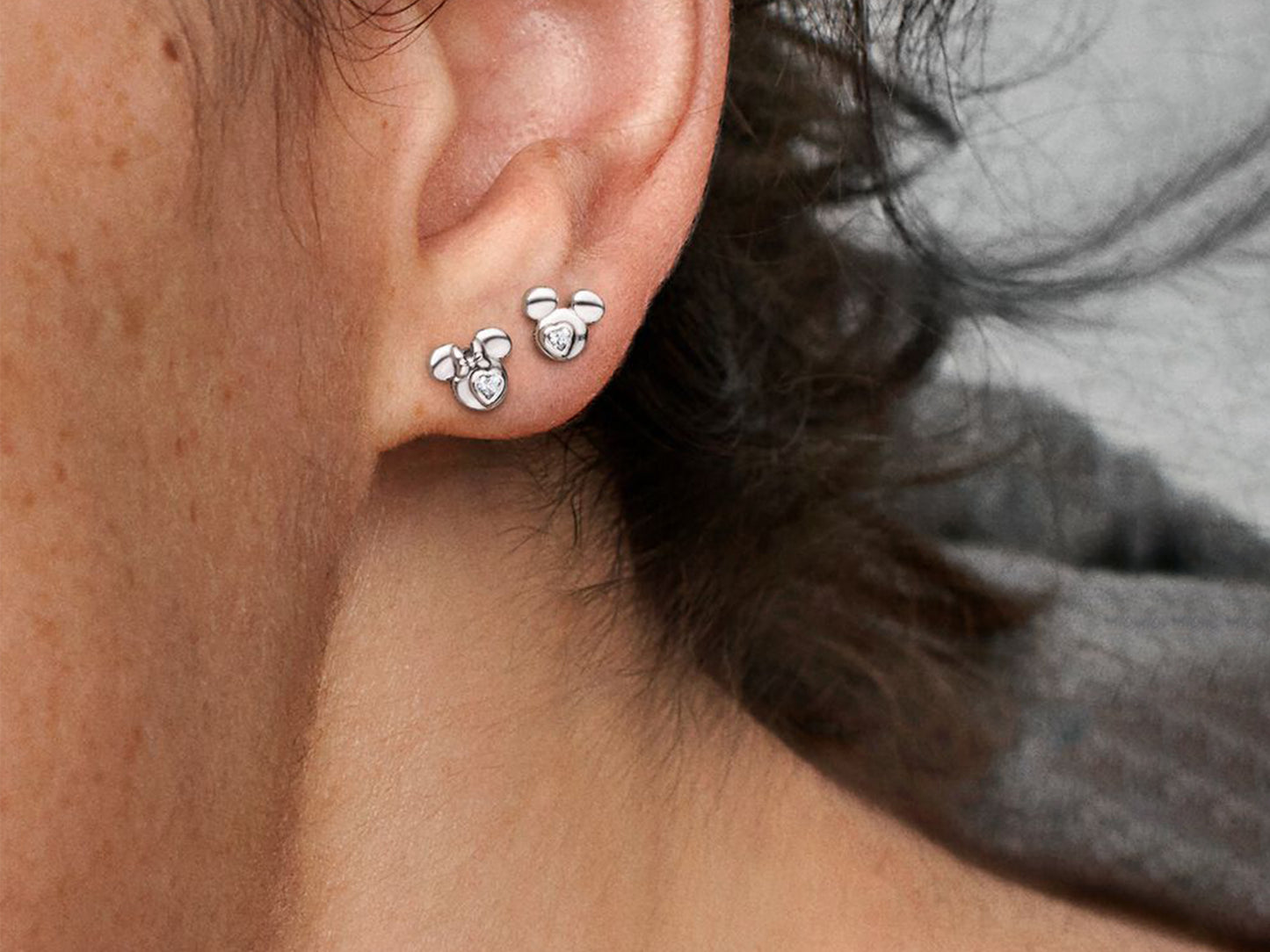 Mickey Silhouette Stud Earrings