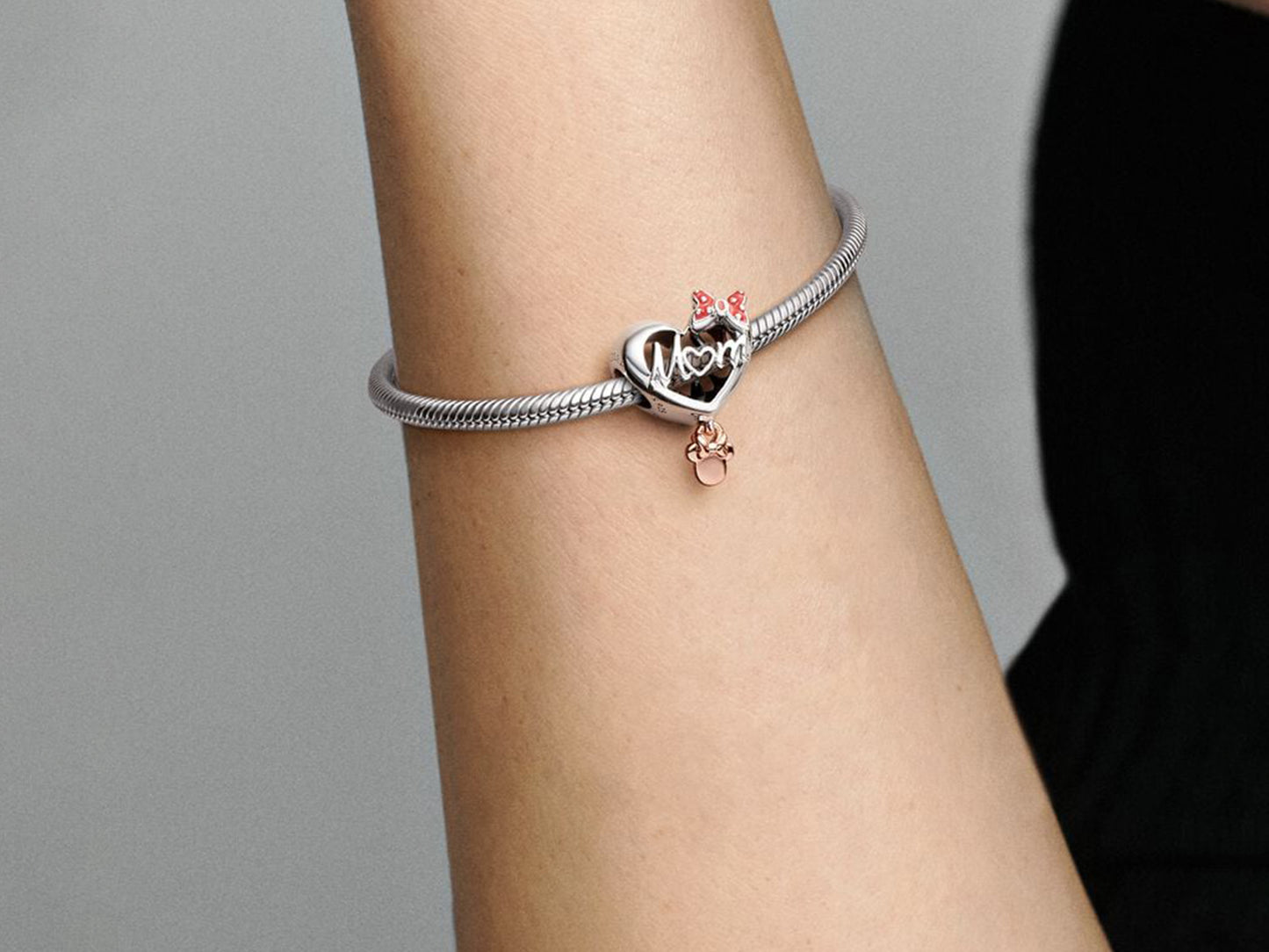 Disney Minnie Mouse Mom Heart Charm