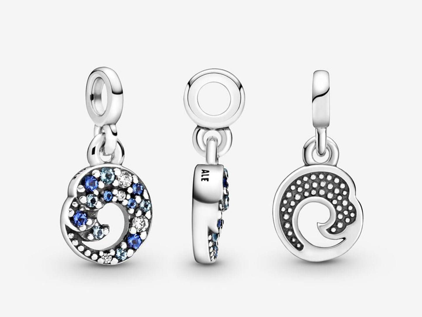 Blue Ocean Wave Mini Dangle Charm