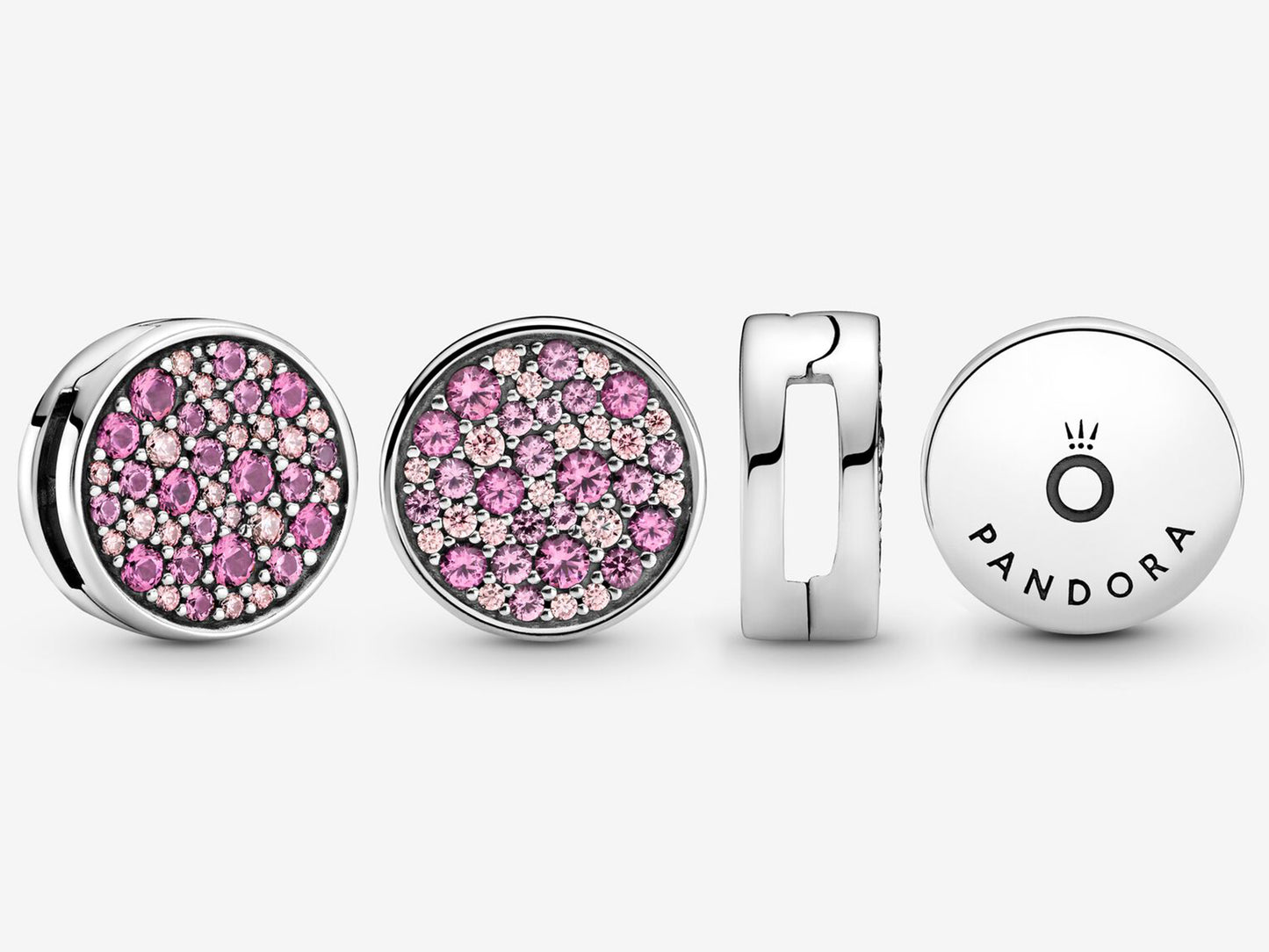 Pink Pavé Gem Clip Charm