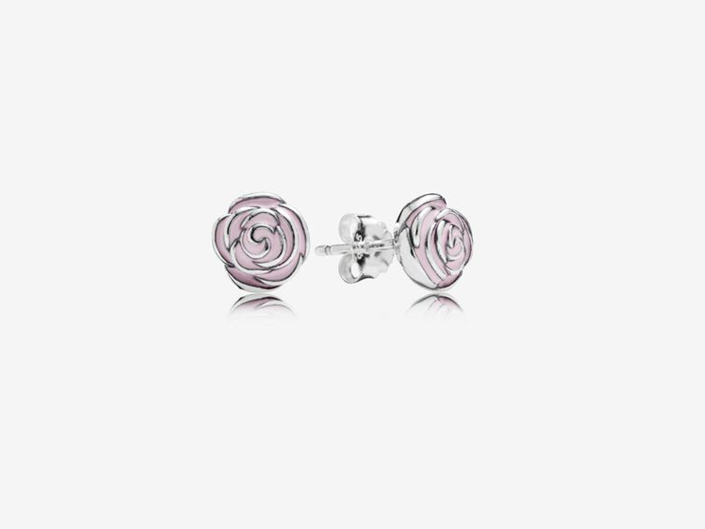 Pink Rose Garden Stud Earrings