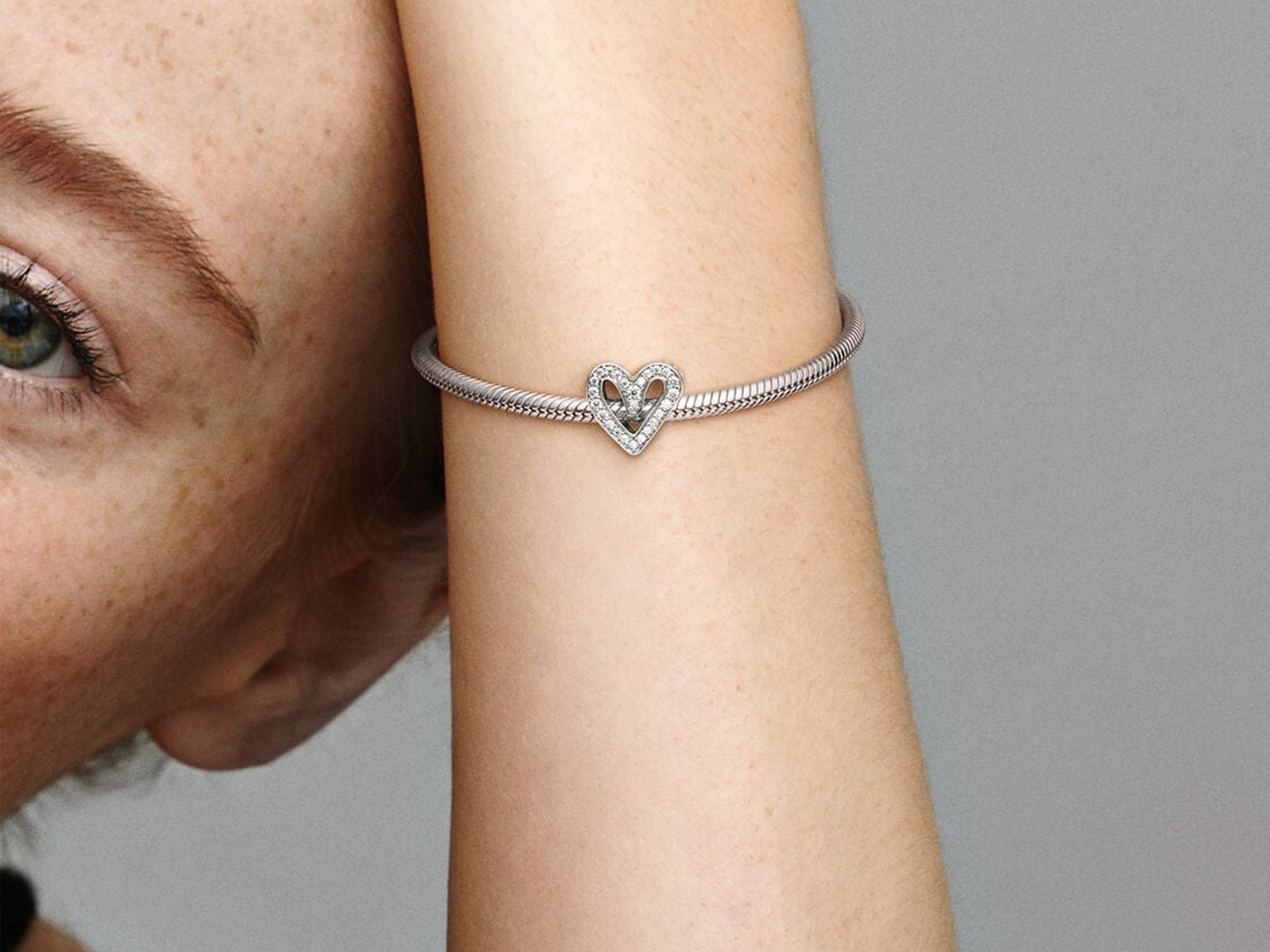 Sparkling Freehand Heart Charm