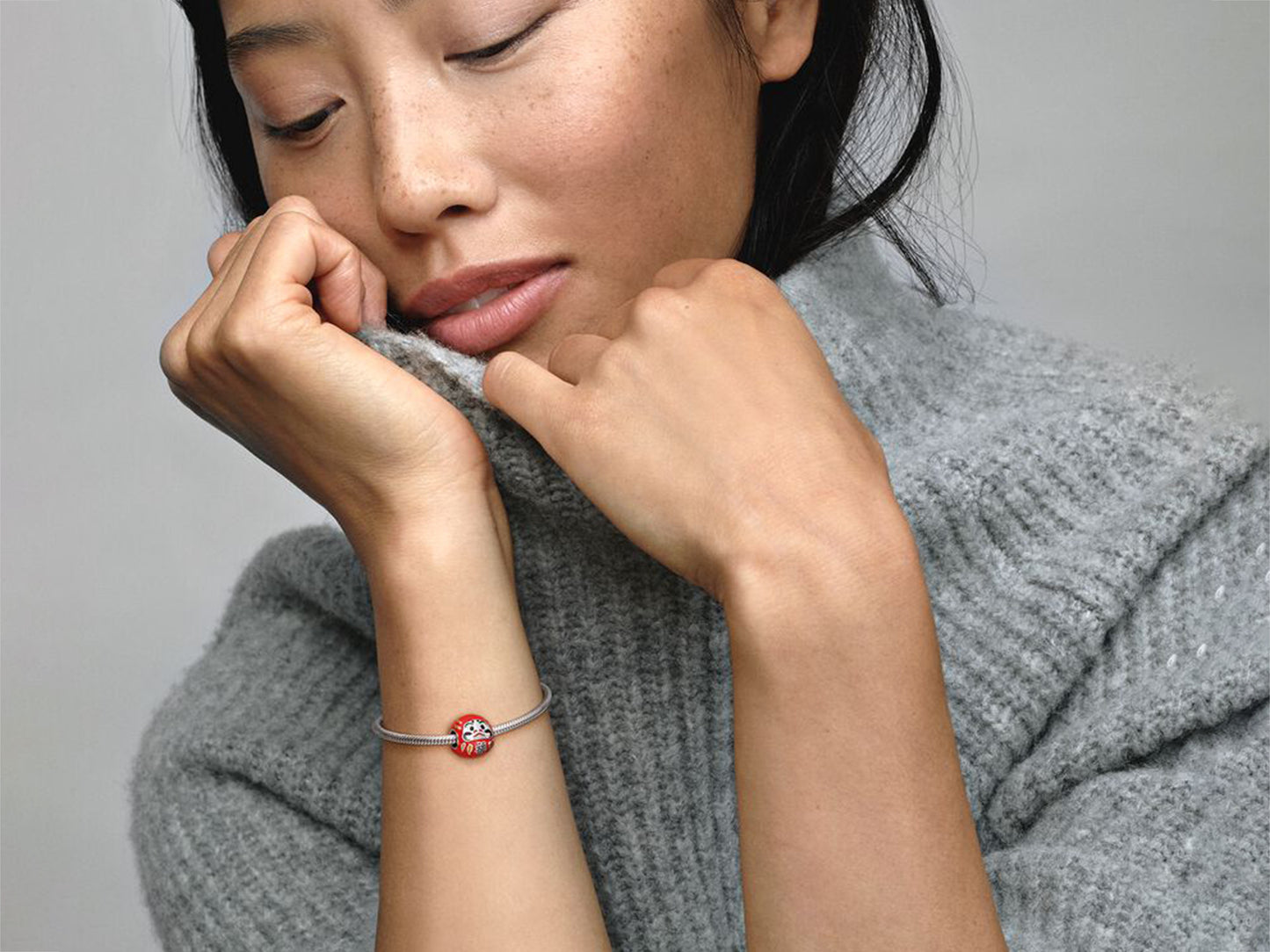 Red Daruma Charm