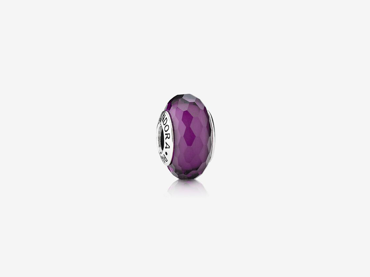 Purple Faceted Glass Charm