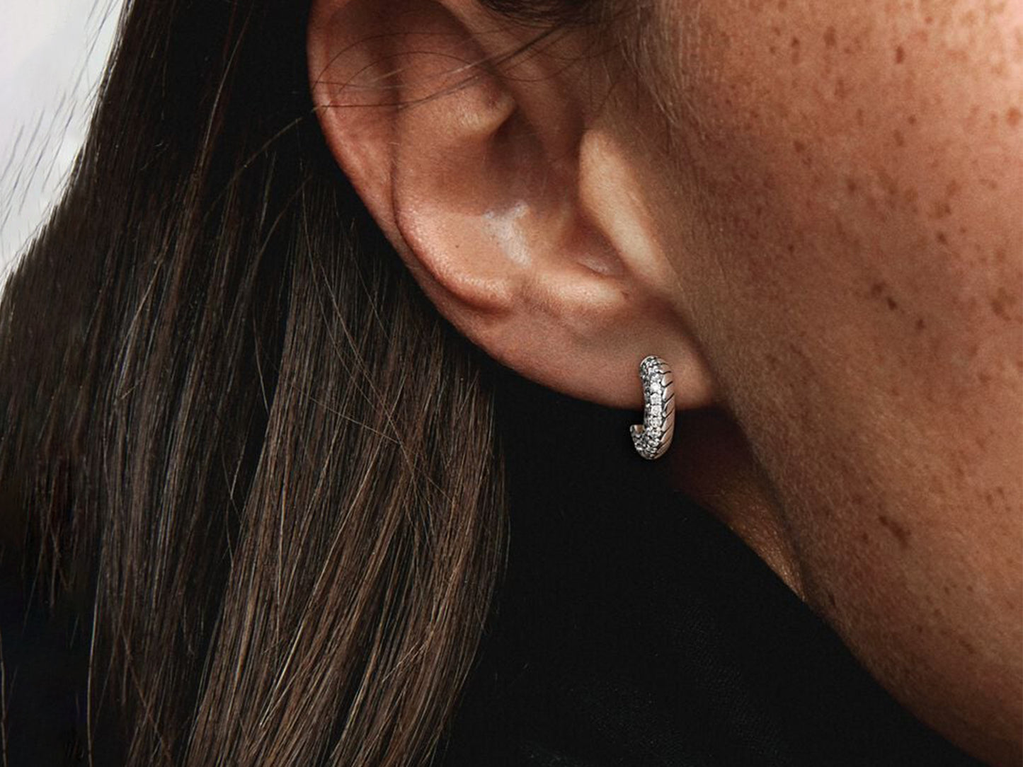Serpent Chain Charm Stud Earrings