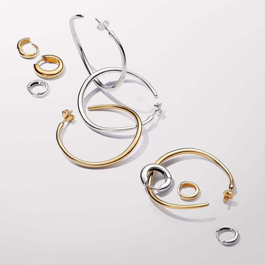 Round Huggie Hoop Earrings