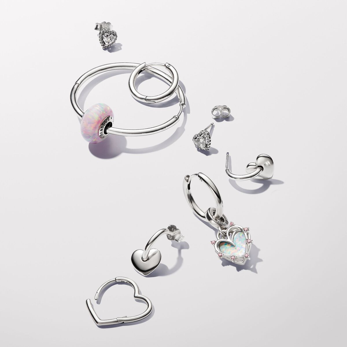 Stackable Heart Hoop Earrings