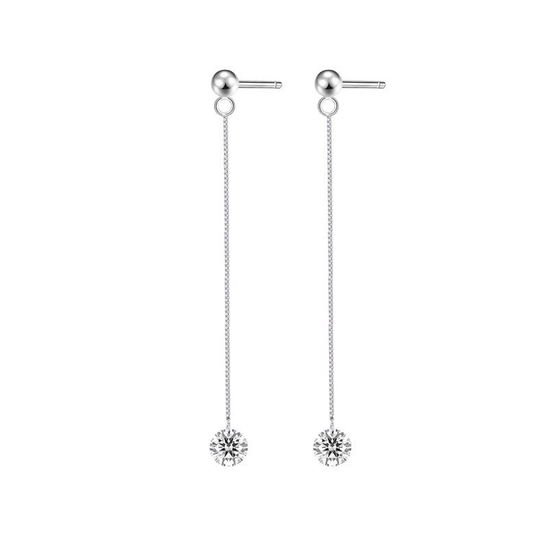 Refined Geometric Moissanite Stud Earrings