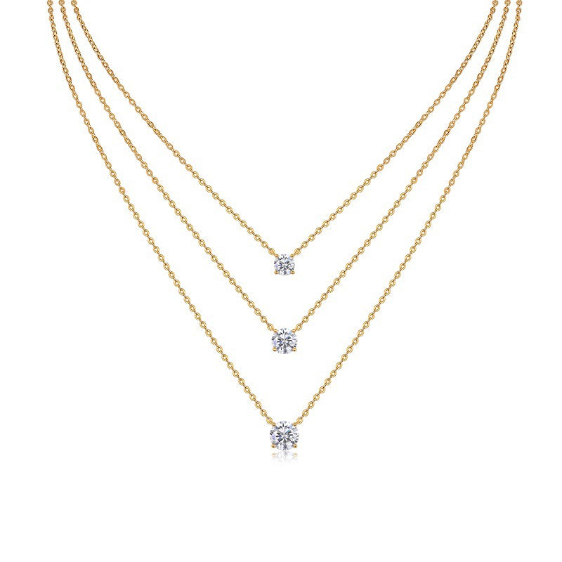 Refined Women's Moissanite Necklace for Office and Casual Wear