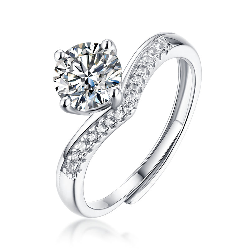 Regal Crown Ring with Moissanite