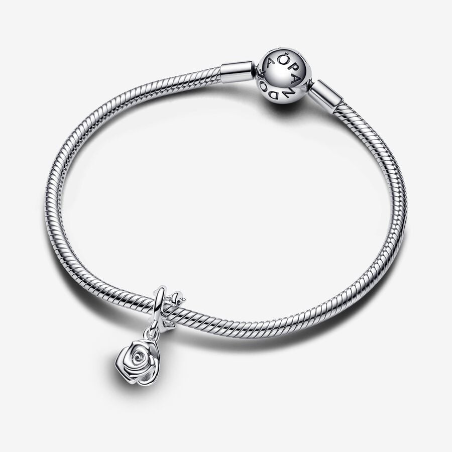 Rose in Bloom Dangle Charm