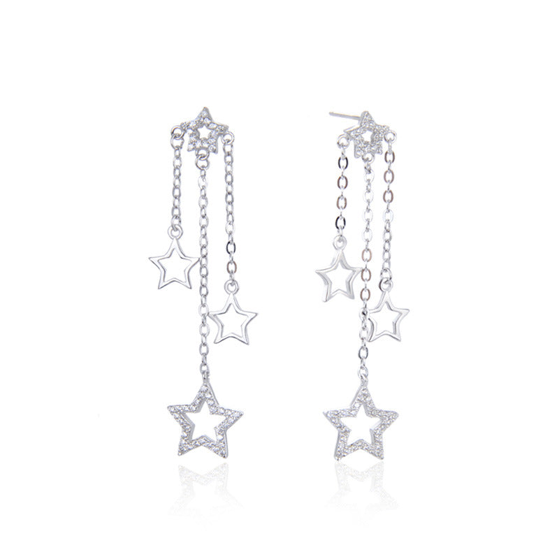 S925 Sterling Silver Plated Peace Lock Stud Earrings - 3.2g Minimalist Chinese Style with Plastic Ear Backs