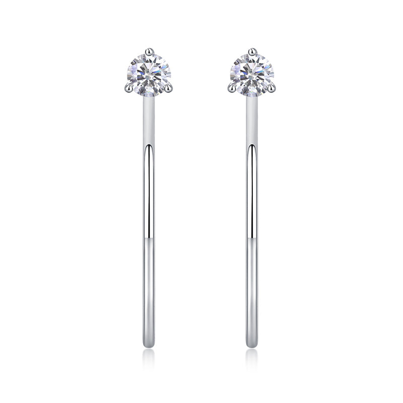 Sophisticated Geometric Moissanite Earrings for Women