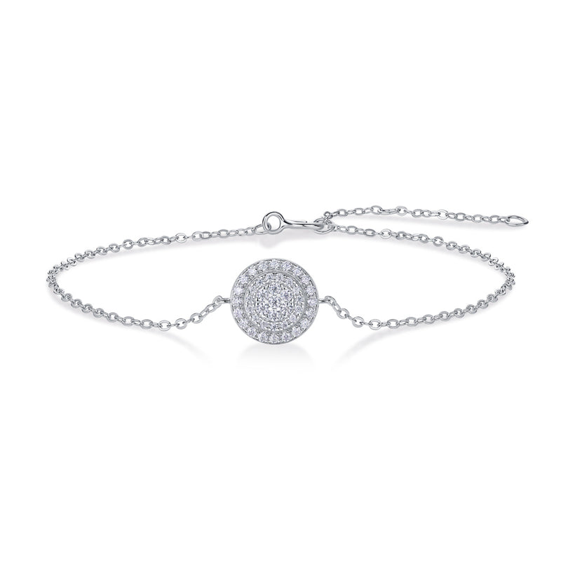 Stylish Women's Moissanite Bracelet with Geometric Design
