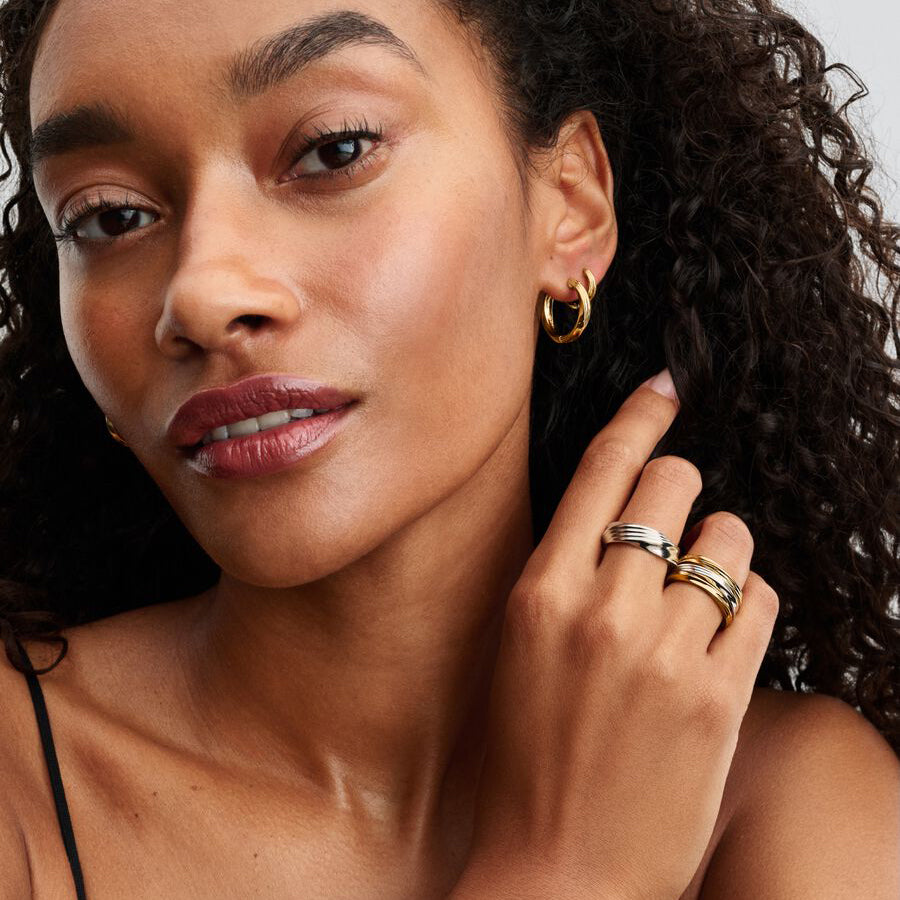 14k Gold Twisted Hoop Earrings