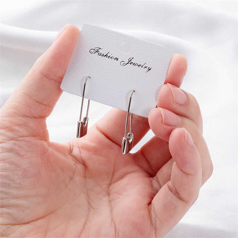 U-Shape Geometric Hoop Earrings in Gold & White Gold Plating - Sweet & Edgy Style for Women