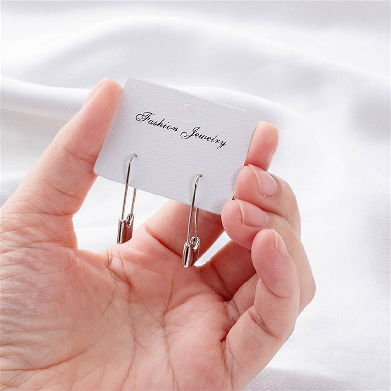 U-Shape, Padlock & Safety Pin Geometric Earrings with 925 Silver Posts - Gold & White Gold Plated Sweet & Edgy Style