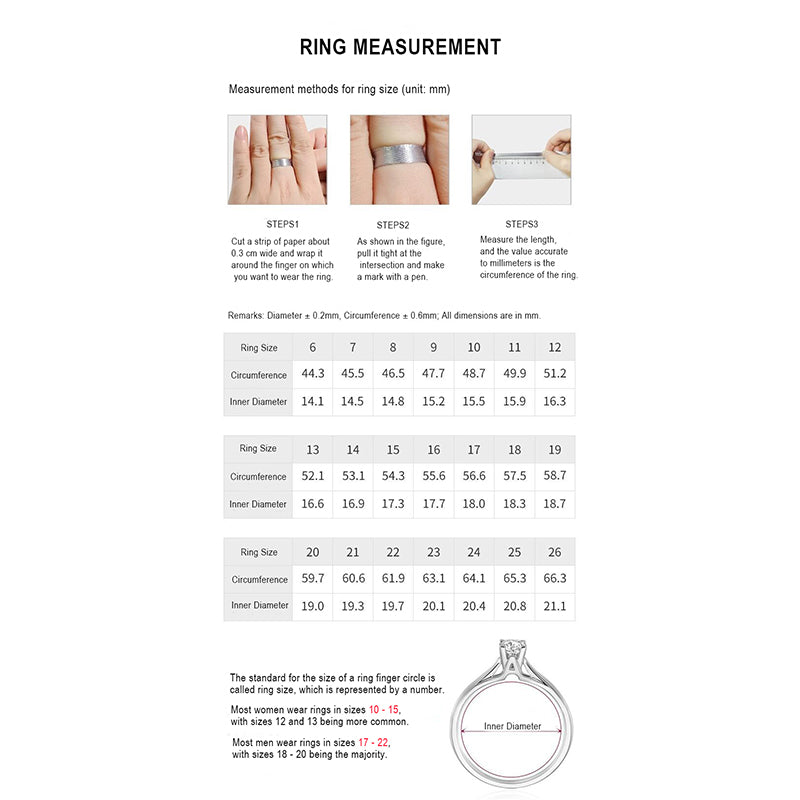 Wholesale 6-Prong Adjustable 925 Sterling Silver Ring | 0.5-2ct Moissanite & Zircon